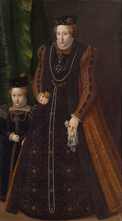 Marie d'Autriche de Habsbourg et sa fille Marie Éléonore de Clèves - par Hans Besser